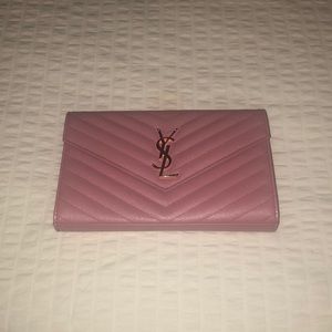 Millennial pink YSL clutch/purse (large WOC)